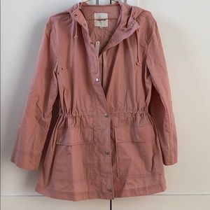 NWT Madewell Anorak Raincoat, Pink Oyster
